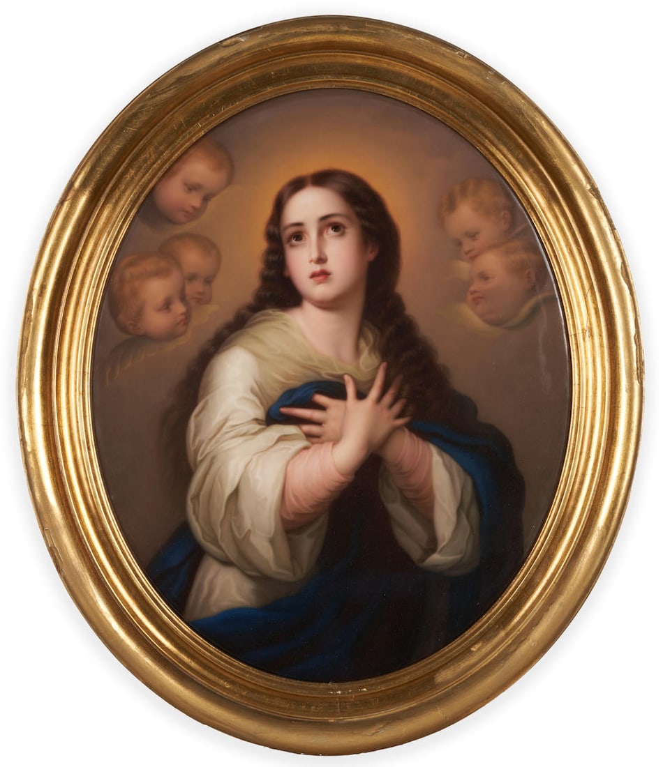 KPM Porcelain Plaque of the 'Virgin Mary' after Murillo, Germany, c. 1900, (1 of 1)