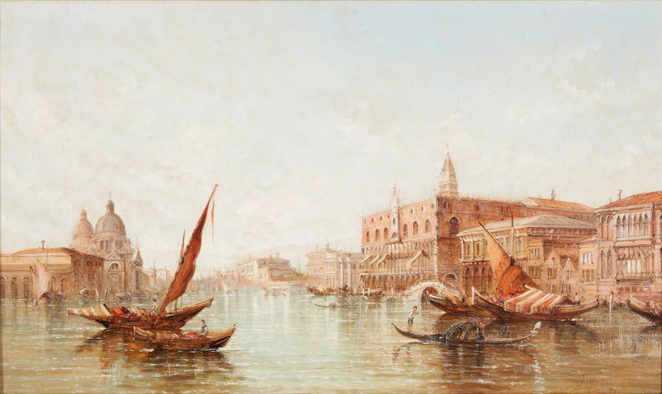 Alfred Pollentine (British, 1836-1890) A Pair of Views of the Grand Canal, Venice (1 of 5)