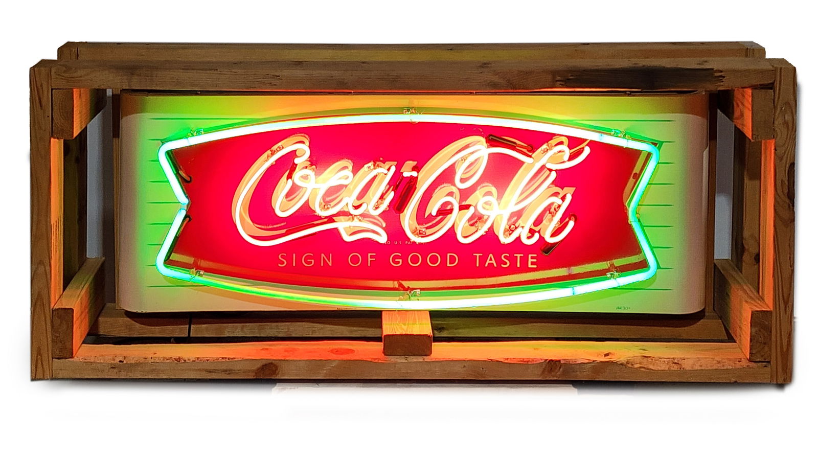 Original Coca-Cola sled porcelain neon sign (1 of 1)