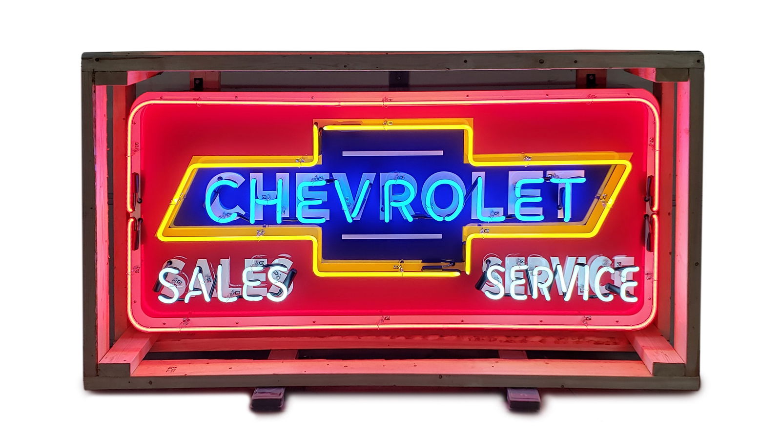 A Custom Chevrolet tin neon sign (1 of 1)