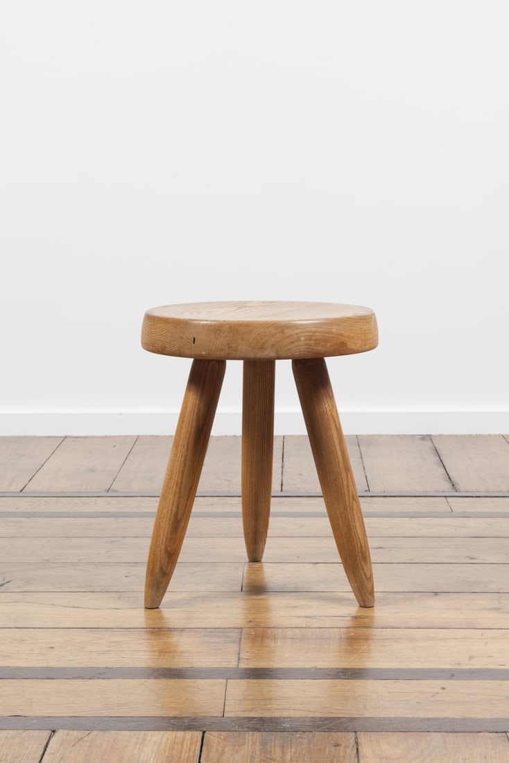 CHARLOTTE PERRIAND (1903-1999) Tabouret haut tripode Berger (1 of 1)