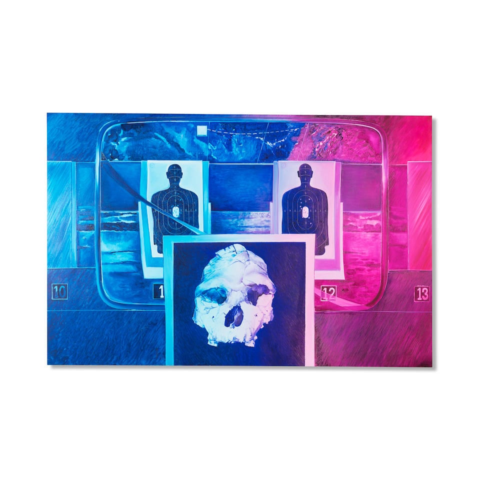 JACQUES MONORY (1934-2018) La Terrasse N° 16 1989: JACQUES MONORY (1934-2018) La Terrasse N° 16 1989 signé, titré, daté 1989 et porte la mention d'atelier N° 830 bis au revers huile sur toile signed, titled, dated 1989 and wit