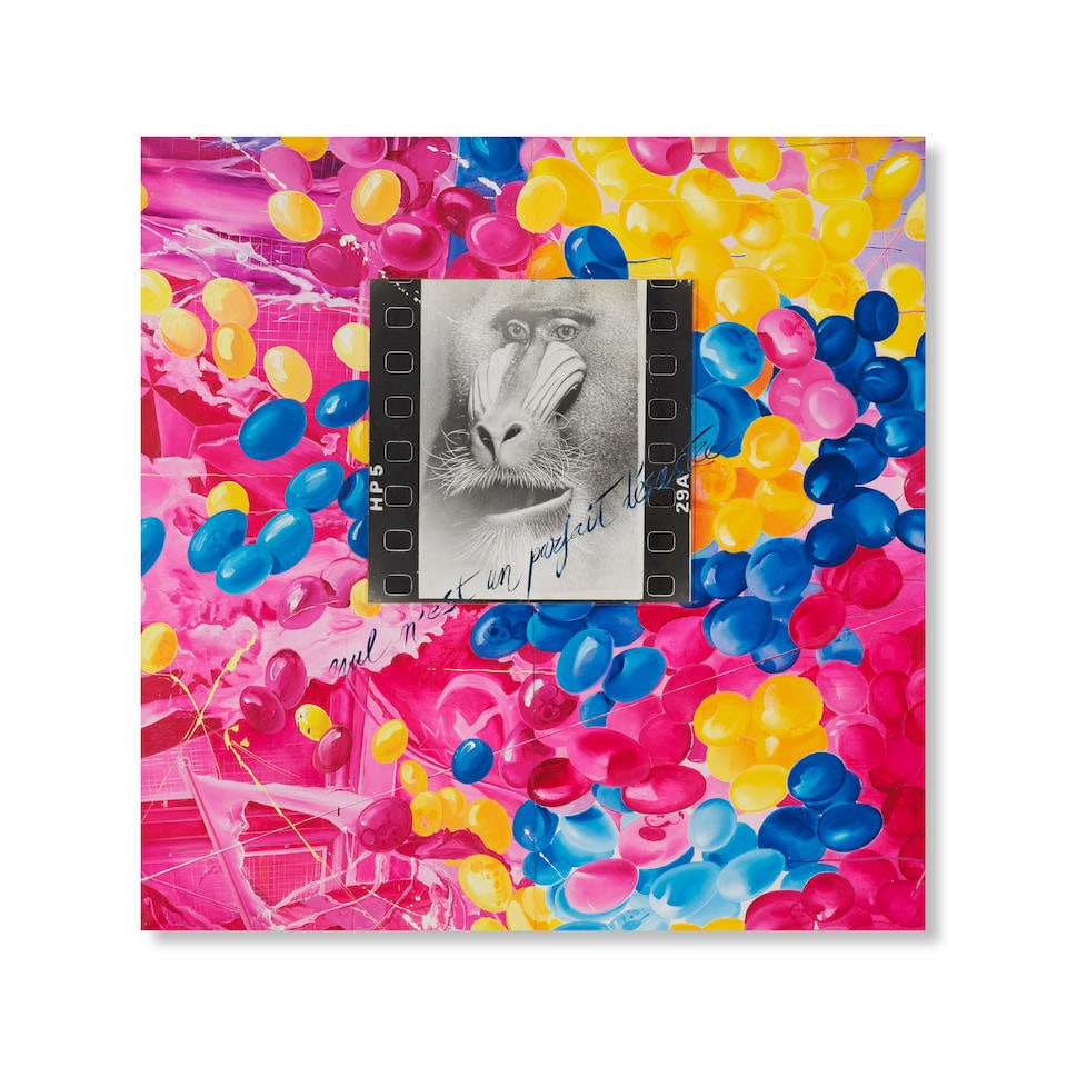 JACQUES MONORY (1924-2018) N° 701 Le Peintre 1 1985: JACQUES MONORY (1924-2018) N° 701 Le Peintre 1 1985 signé, titré et daté 1985 au revers huile, photographie et plexiglas sur toile dans cadre d'artiste signed, titled and dated 198