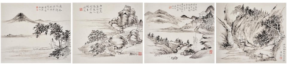 ZHANG YONGTANG（19-20TH CENTURY）  Landscapes after Old Masters (1 of 5)