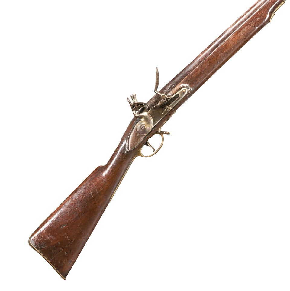 AN ENGLISH-STYLE FLINTLOCK MILITIA MUSKET, (1 of 6)