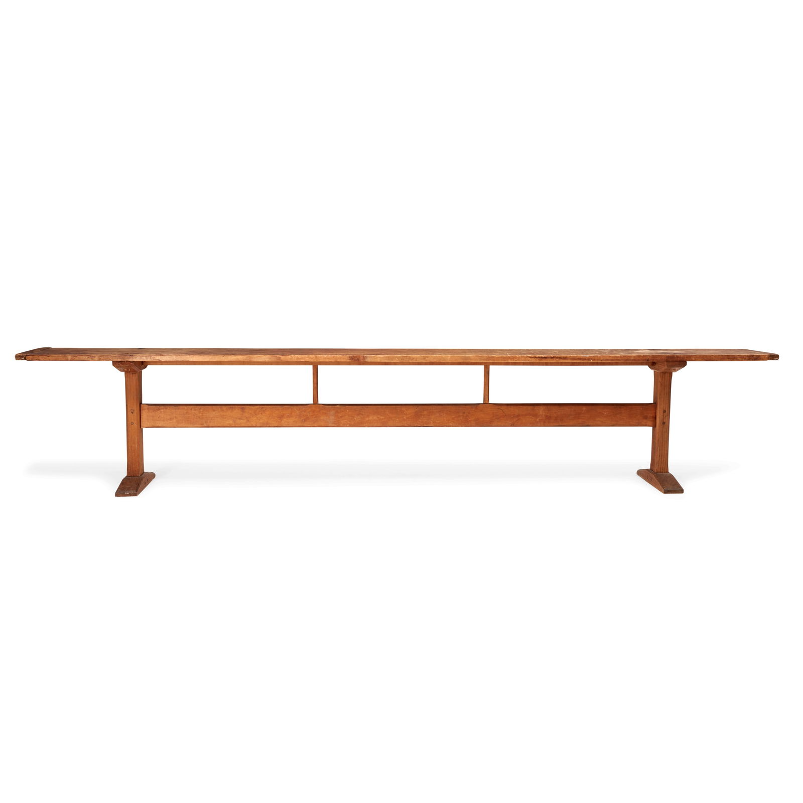 Shaker  Pine and Chestnut  Meetinghouse Trestle Bench  probably Mount Lebanon, New York, 1820-50 (1 of 6)