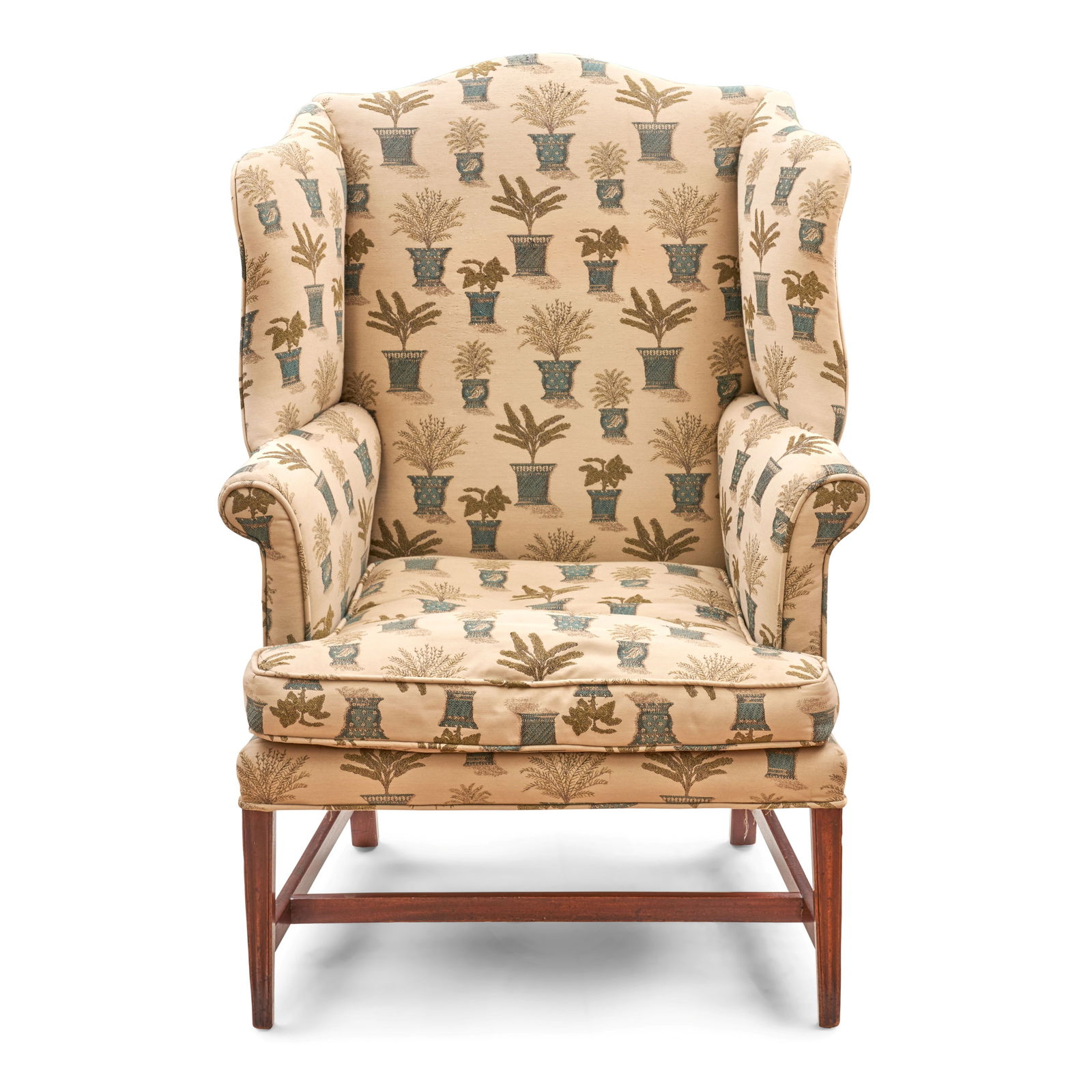 Federal Mahogany and Birch Winged Chair probably Boston, Massachusetts, c. 1795 (1 of 2)