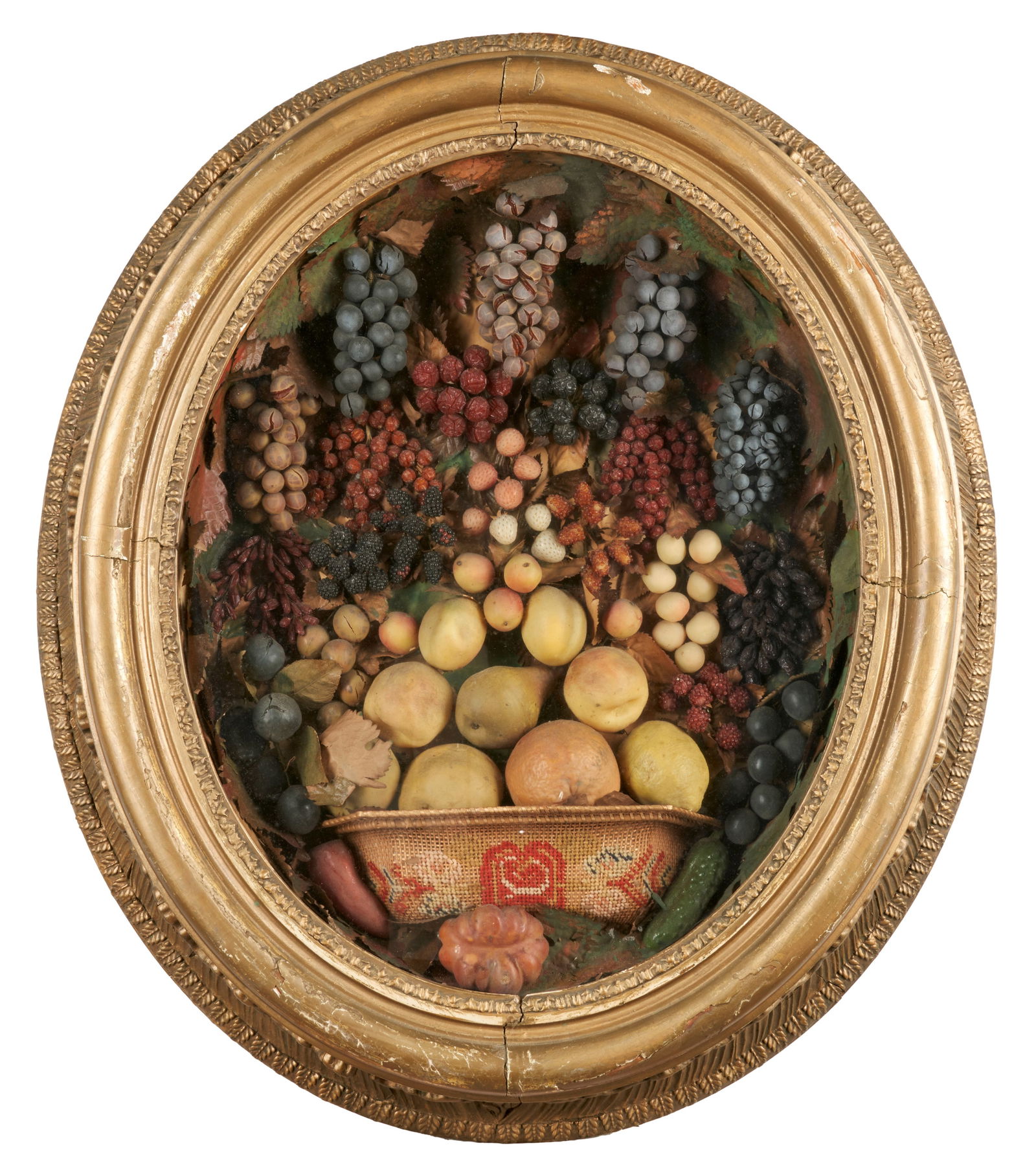 Victorian Waxwork Picture of Fruit in Shadowbox Frame  America, late 19th century (1 of 1)
