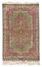 Silk Qum Rug with Decorated Fringe 2 ft. 8 in. x 4 ft.