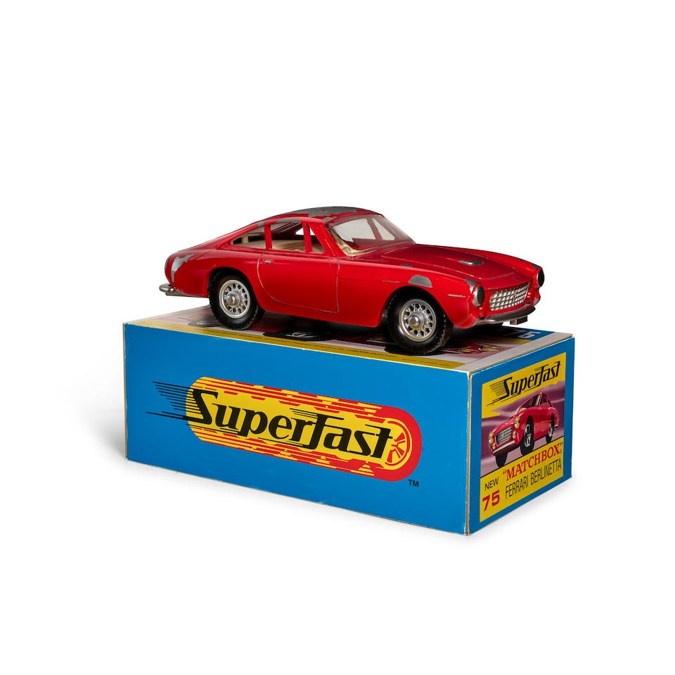 VIK MUNIZ (B. 1961) Mnemonic Vehicle #1 (Ferrari Berlinetta) Overall: 32 1/2 x 49 1/2 x 25 5/8 i...: VIK MUNIZ (B. 1961) Mnemonic Vehicle #1 (Ferrari Berlinetta) Vehicle: aluminum, polyurethane, Plexiglas Box: archival inkjet on paper laid on museum board Overall: 32 1/2 x 49 1/2 x 25 5/8 in (82.5 x