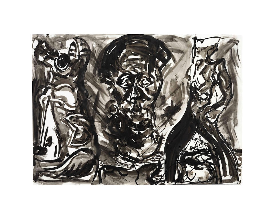 MALCOLM MORLEY (1931-2018) Untitled 28 1/2 x 41 in (Executed in 1983): MALCOLM MORLEY (1931-2018) Untitled signed 'Malcolm Morley' (lower right) ink on paper 28 1/2 x 41 in Executed in 1983 Footnotes: Provenance Xavier Fourcade Gallery, New York (no. XFX D Morley 3743).