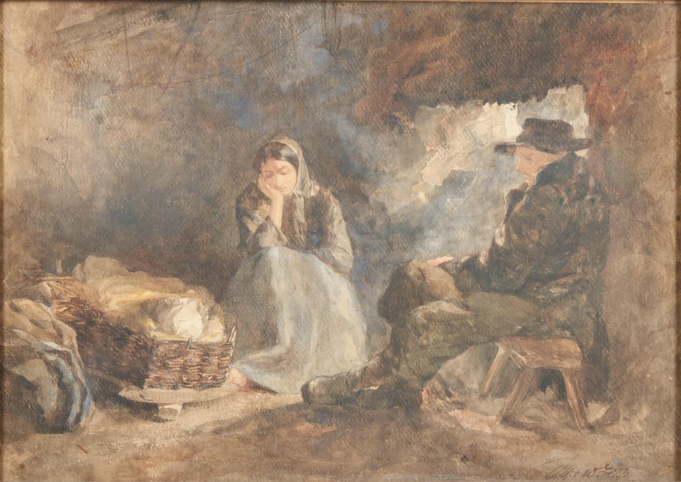 ALFRED DOWNING FRIPP (BRITISH, 1822-1895) MAIDEN IN A CAVE (1 of 4)