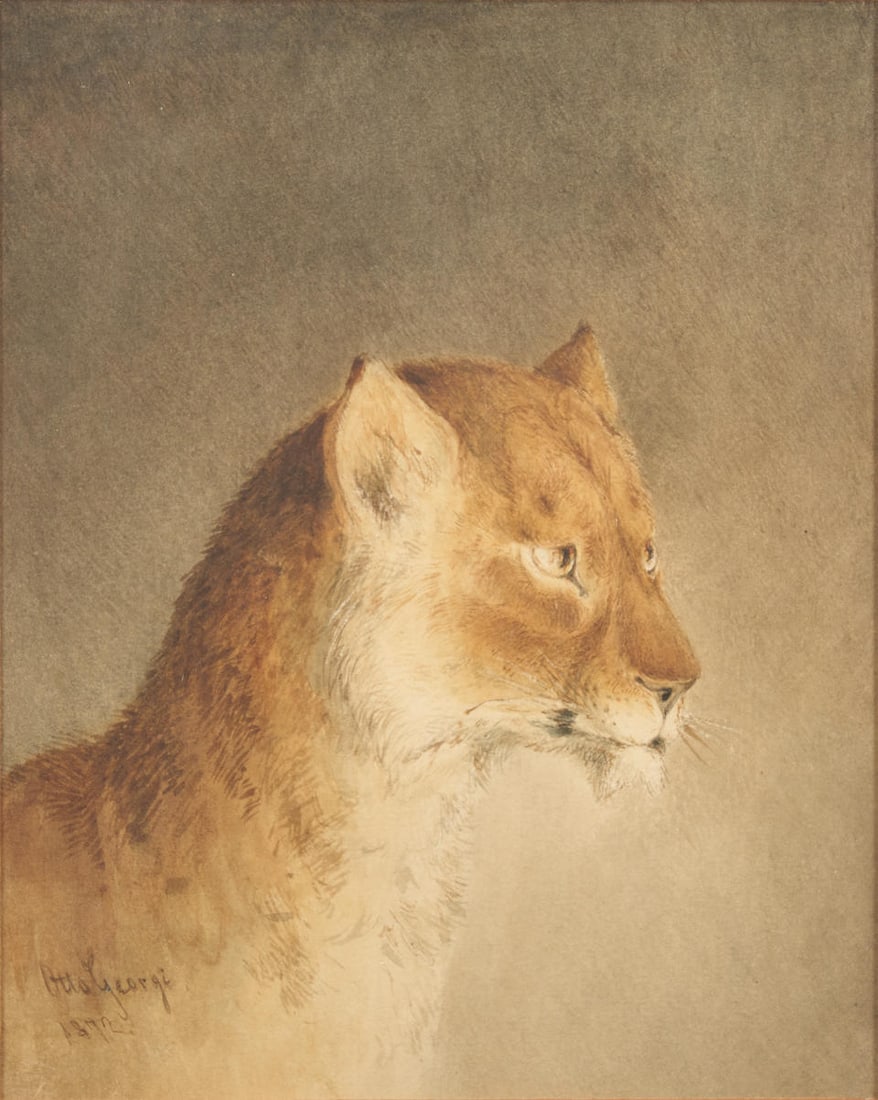 FRIEDRICH OTTO GEORGI (GERMAN, 1819-1874) LEOPARD, 1872 (1 of 4)