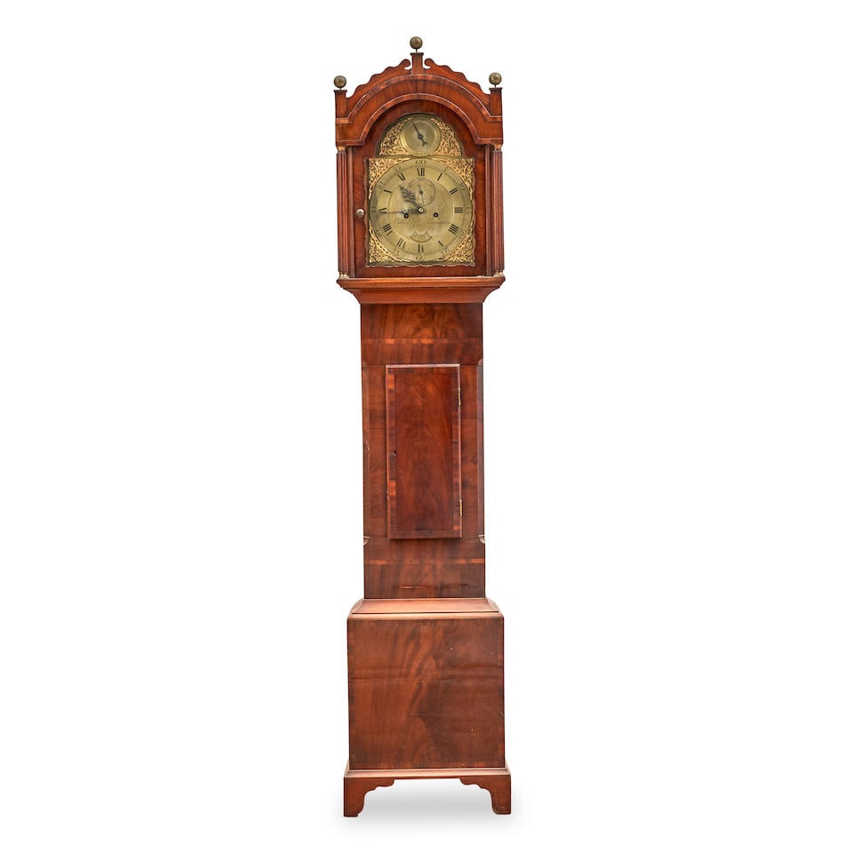 GILBERT & CO. GEORGE III MAHOGANY TALL CASE CLOCK (1 of 2)