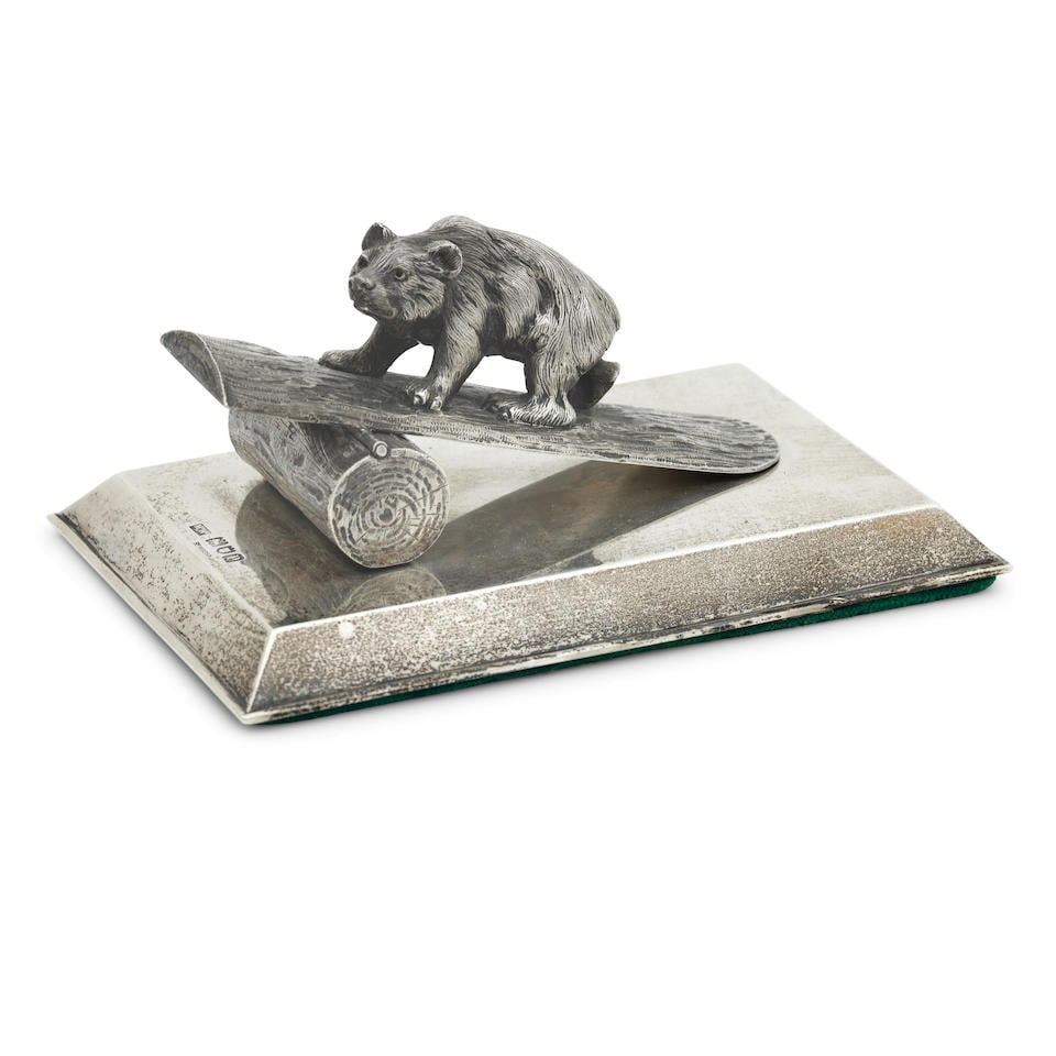 An Edwardian/George V novelty silver desk clip Mappin and Webb, London 1910 (1 of 1)