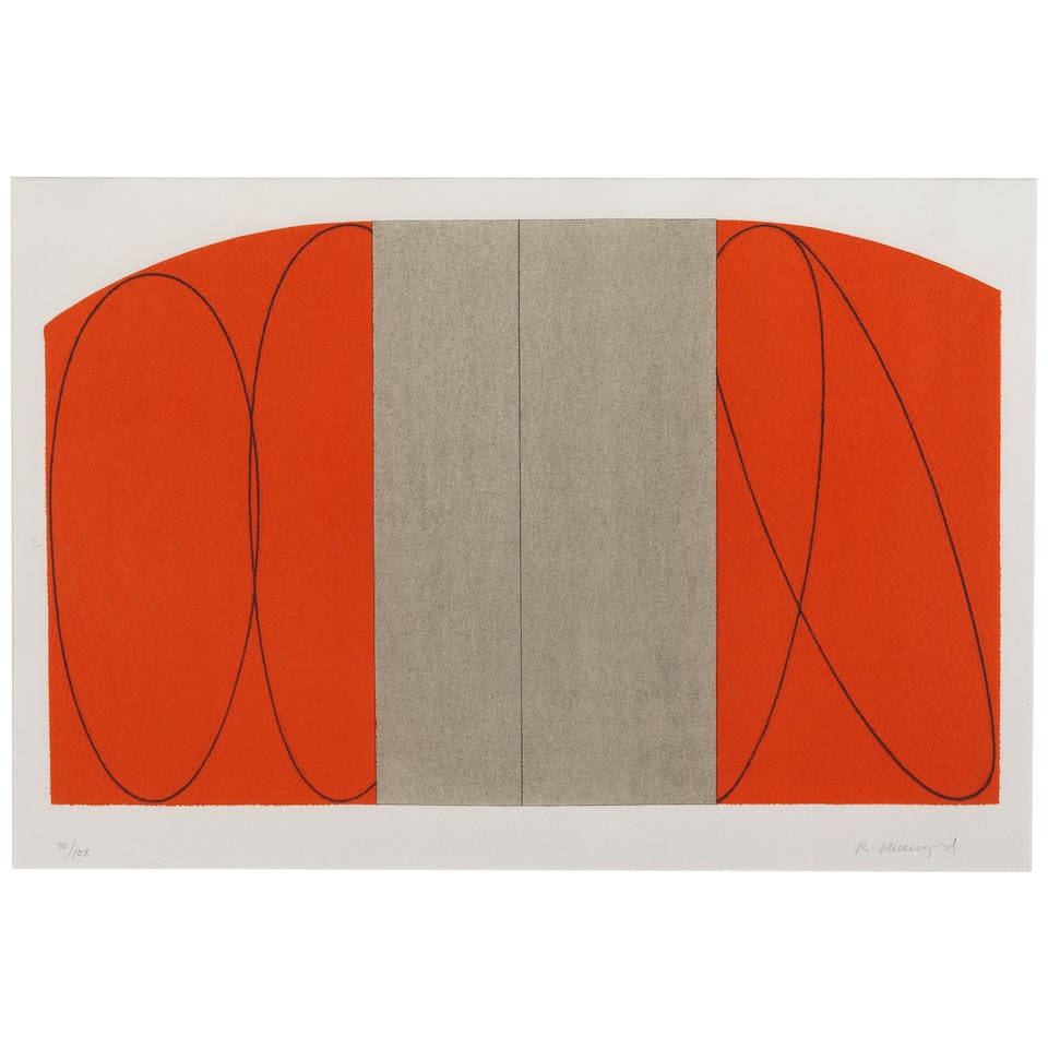 Robert Mangold (born 1937); Untitled;: Robert Mangold (born 1937) Untitled, 1997 Screenprint in colors on wove paper, signed in pencil and numbered 78/108 (there were also 18 artist's proofs), published by Lincoln Center for the Performing