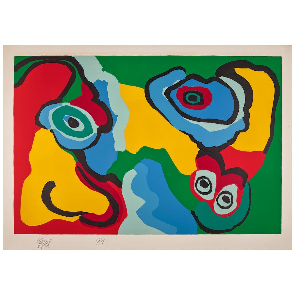 Karel Appel (1921-2006); Sunny Beach Life, from The Sunshine People; Desert People (2 works); (1 of 2)