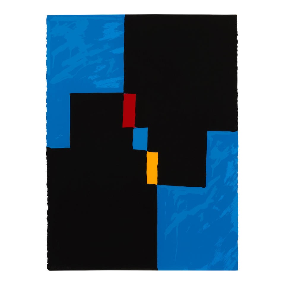 Mary Heilmann (born 1940); Saturday Night;: Mary Heilmann (born 1940) Saturday Night, 1987 Screenprint in colors on Arches paper, initialed in pencil, dated and numbered 'AP 4/7' (an artist's proof, aside from the edition of 40), with the blind