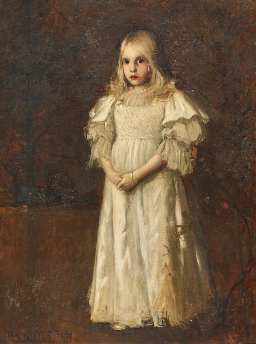 Thomas Edwin Mostyn, ROI, RWA, RCA (British, 1864-1930) Geraldine May Russell Allen, age 5 (1 of 4)
