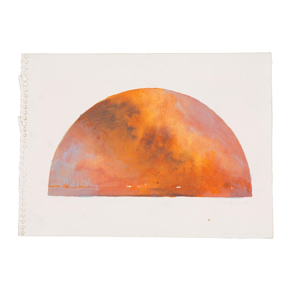 MARK INNERST (N. 1957) View of Brooklyn 1985: MARK INNERST (N. 1957) View of Brooklyn 1985 signé ; signé et daté 1985 au revers acrylique et gouache sur papier signed ; signed and dated 1985 on the reverse acrylic and gouache on pa