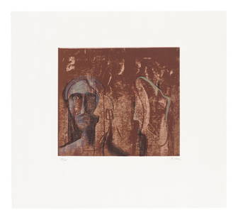 Henry Moore O.M., C.H. (British, 1898-1986) Mary and Martha Lithograph in colours, 1981, on wove...: Henry Moore O.M., C.H. (British, 1898-1986) Mary and Martha (Cramer 622) Lithograph in colours, 1981, on wove paper, signed and numbered XII/XV in pencil, one of 15 artist's proofs aside from the edit