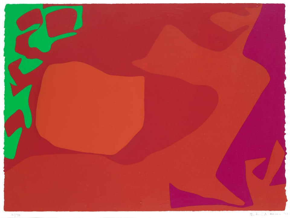Patrick Heron (British, 1920-1999) January 1973: 1, from January 1973 Screenprint in colours, 19...: Patrick Heron (British, 1920-1999) January 1973: 1, from January 1973 Screenprint in colours, 1973, on wove paper, signed, dated and numbered 11/72 in pencil, printed by Kelpra Studio, published by Wa