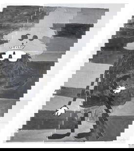 André Butzer (German, born 1973) Wannsee-Wanderer 1 Nine folded facsimile prints, 2021-2022...: André Butzer (German, born 1973) Wannsee-Wanderer 1 Nine folded facsimile prints, 2021-2022, on wove paper, signed, dated and numbered 9/10 in pencil to one of the sheets (there were also five ar