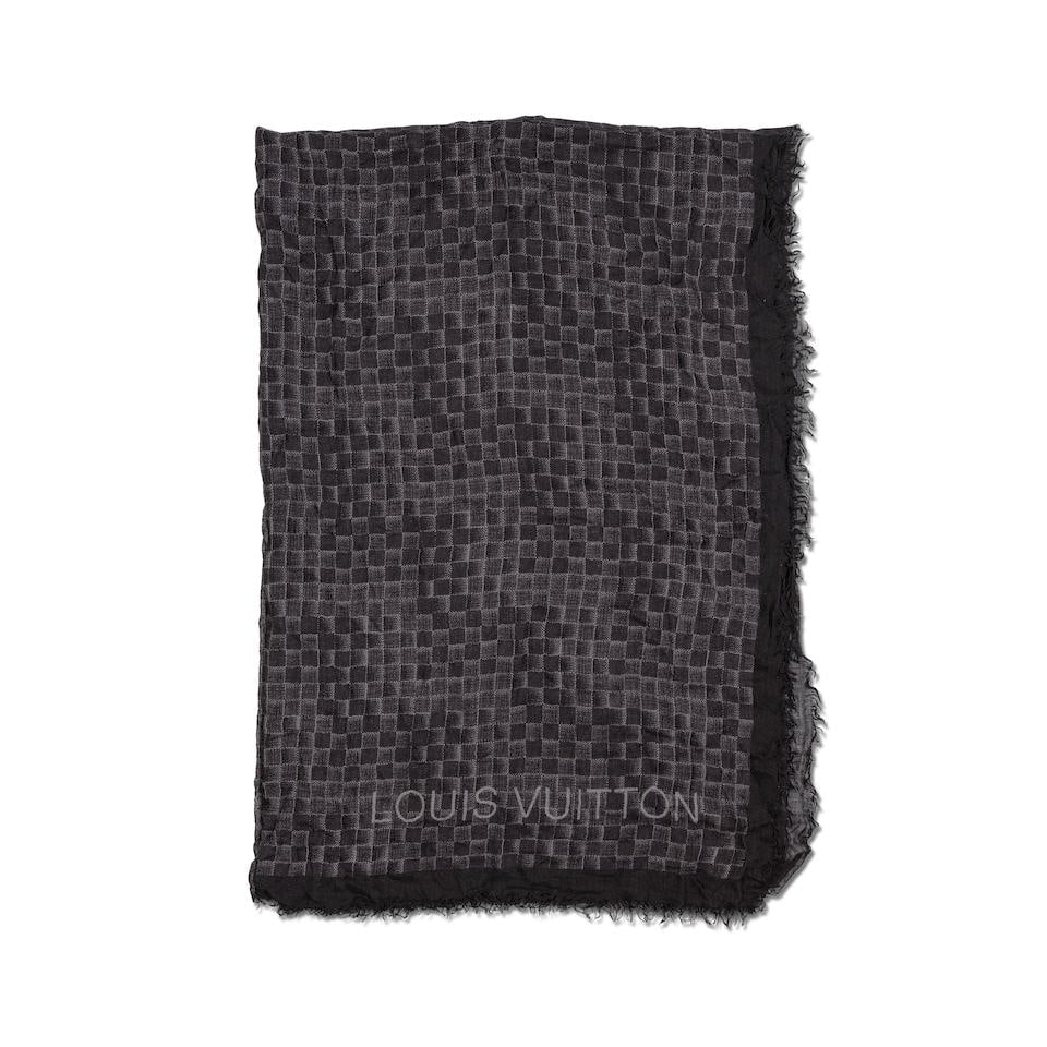 Louis Vuitton: a Grey Damier Cashmere Stole Autumn/Winter 2013 (includes dust bag ): Louis Vuitton: a Grey Damier Cashmere Stole Autumn/Winter 2013 Creative Director: Kim Jones Autumn/Winter 2013 Reworked classic Damier pattern 188 x 256cm includes dust bag Footnotes: Provenance The s
