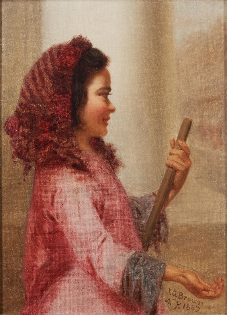 JOHN GEORGE BROWN (British/American, 1831-1913) A Successful Appeal, 1863 (1 of 4)