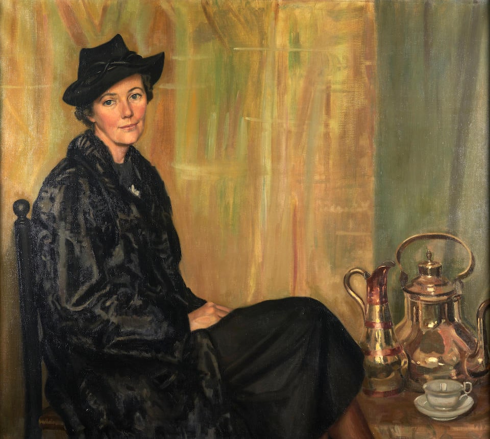 MARGARET FERNALD DOLE (American, 1896-1970) The Lady in Black (1 of 4)