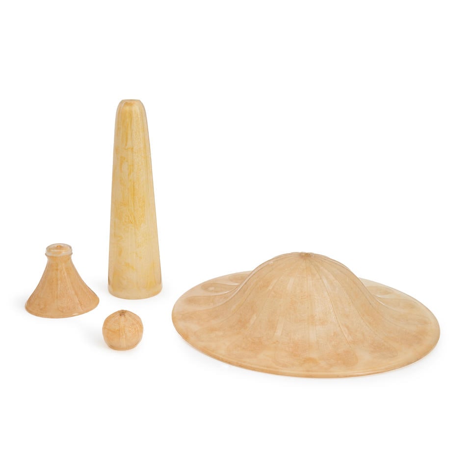 DAUM ART DECO ACID-ETCHED CHANDELIER (1 of 1)