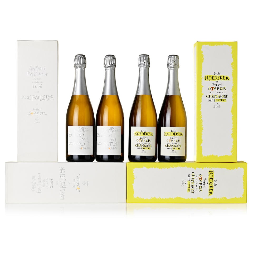 Louis Roederer, Philippe Starck Brut Nature, 2009 (2x 750ml) Louis Roederer, Philippe Starck Bru...: Louis Roederer, Philippe Starck Brut Nature, 2009 (2x 750ml) Region: Champagne Packaging: 2ogb Louis Roederer, Philippe Starck Brut Nature, 2006 (4x 750ml) Region: Champagne Packaging: 4ogb For furthe