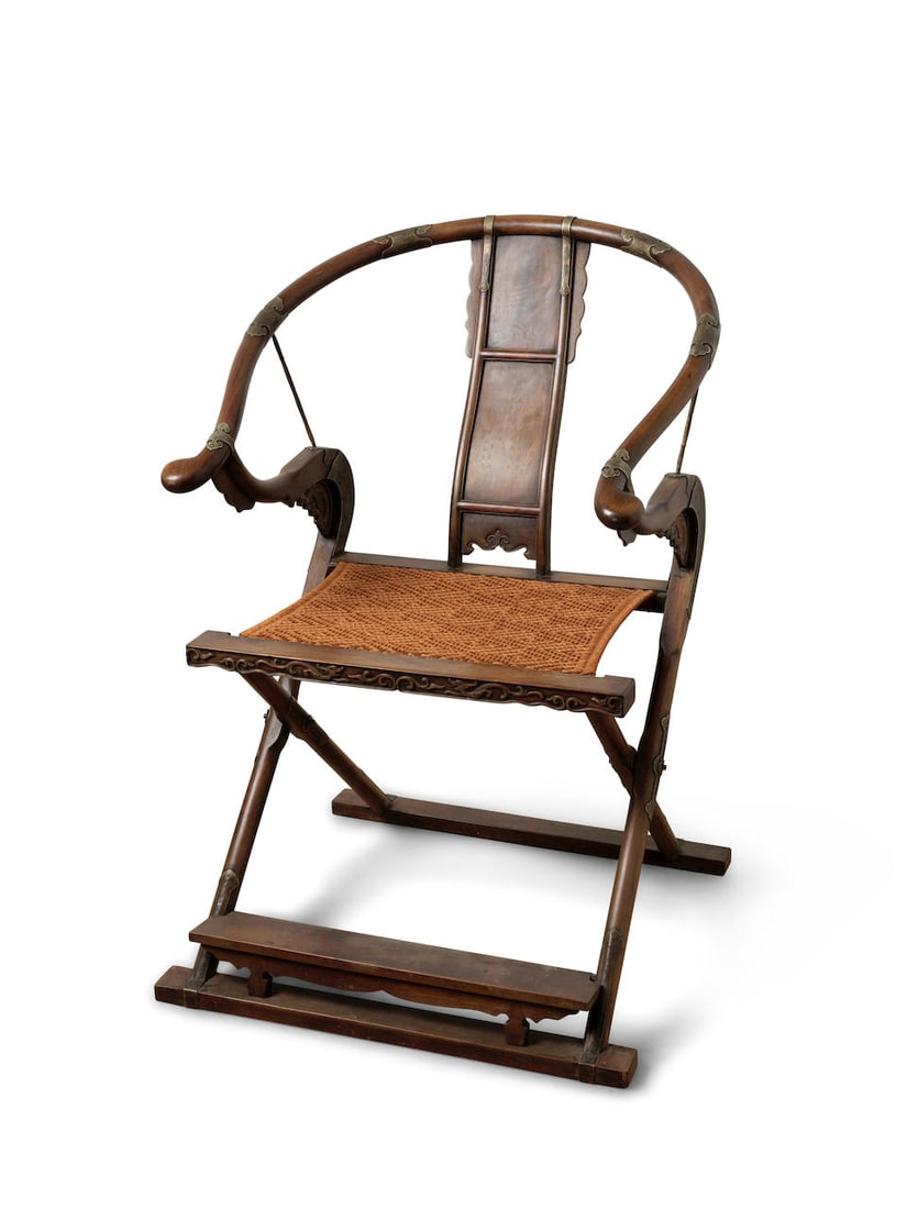 A HONGMU WOOD FOLDING CHAIR 20th century (1 of 2)