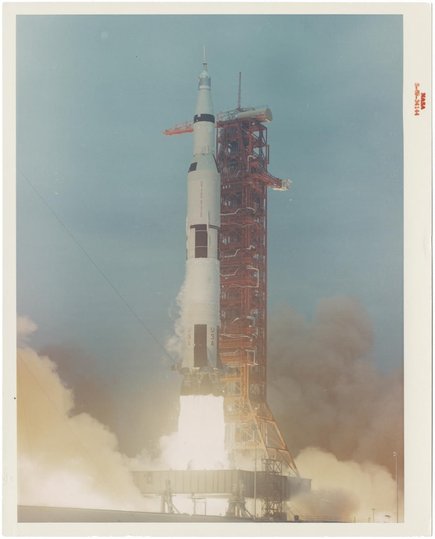 Lot # 41 - Vintage Masuya Friction Moon Rocket - the