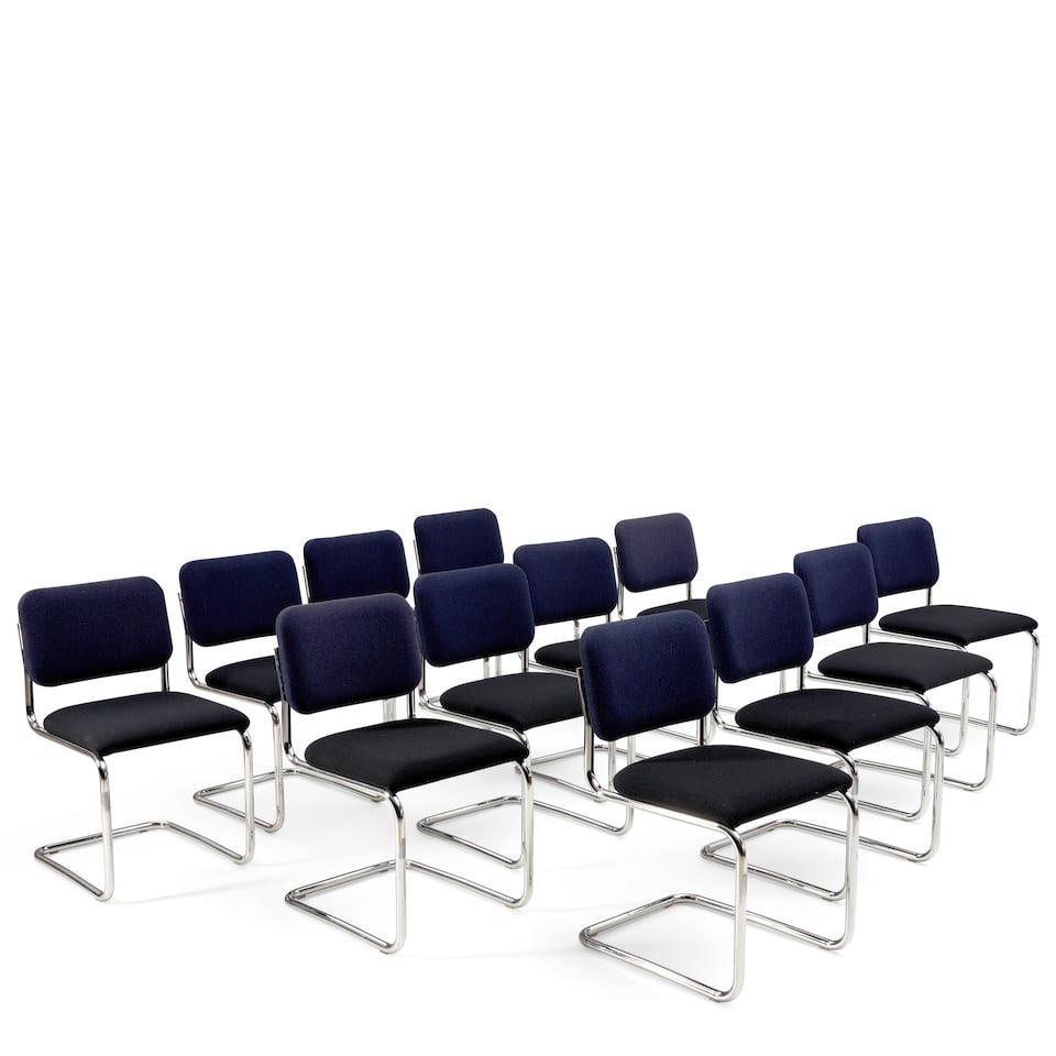 TWELVE MARCEL BREUER (1902-1981) FOR KNOLL 'CESCA' SIDE CHAIRS designed 1928, produced 2018, chr... (1 of 3)