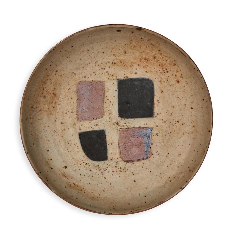 JEAN LERAT (1913-1992) SHALLOW BOWL La Borne, France, c. 1960, glazed earthenware, incised mark ...: JEAN LERAT (1913-1992) SHALLOW BOWL La Borne, France, c. 1960, glazed earthenware, incised mark 'J. Lerat,' dia. 11 1/4 in. Footnotes: Private Collection, St. Louis, Missouri. For further information