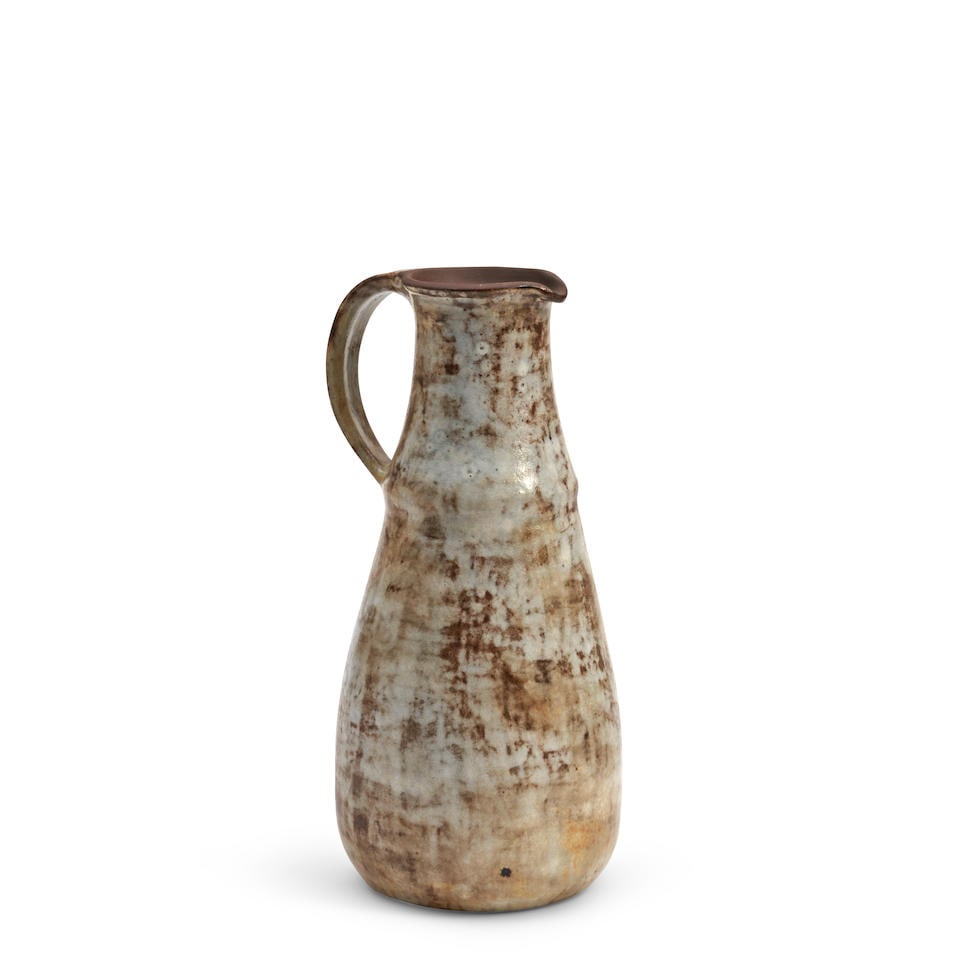 ALEXANDRE KOSTANDA (1921-2007) PITCHER Vallauris, France, c. 1955, glazed ceramic, incised 'A. K... (1 of 3)