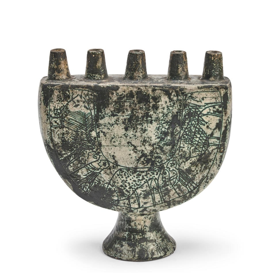 JACQUES BLIN (1920-1995) VESSEL France, c. 1960, glazed ceramic, incised mark 'J Blin,' ht. 13 1... (1 of 3)