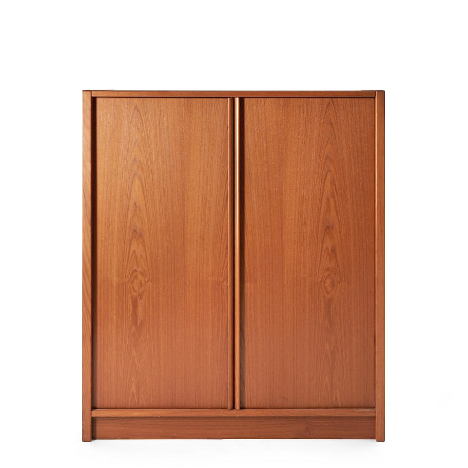 JESPER MID-CENTURY MODERN WARDROBE Denmark, Jesper International, c. 1960, teak, teak veneer, bi... (1 of 3)