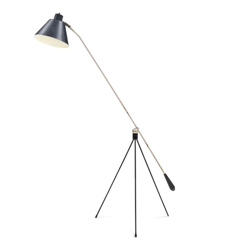 H. FILLEKES (1918-1983) FOR ARTIFORTE 'MAGNETO' FLOOR LAMP Netherlands, c. 1954, enameled steel,... (1 of 1)