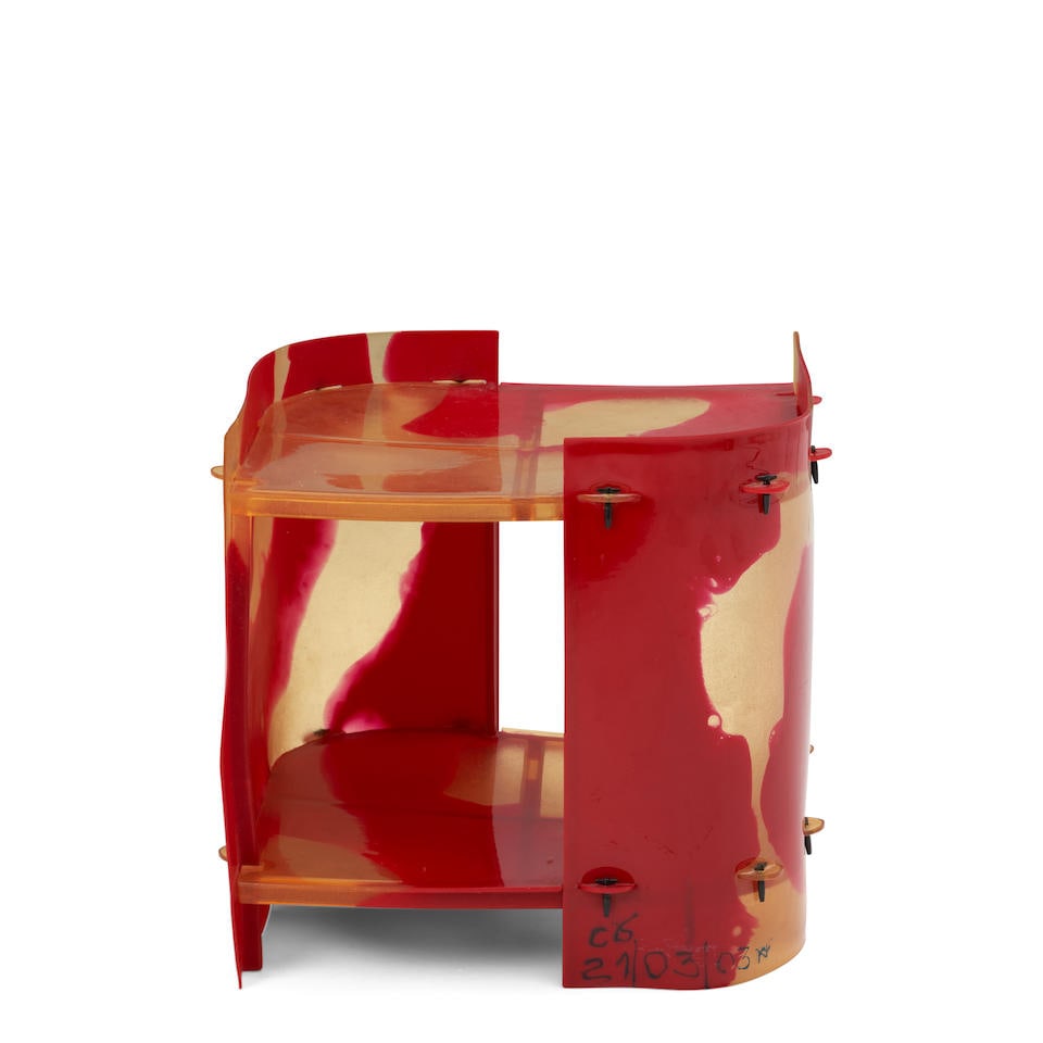 GAETANO PESCE (1939-2024) FOR ZERODISEGNO 'NOBODY'S PERFECT' SIDE TABLE Italy, designed 2003, fl... (1 of 2)