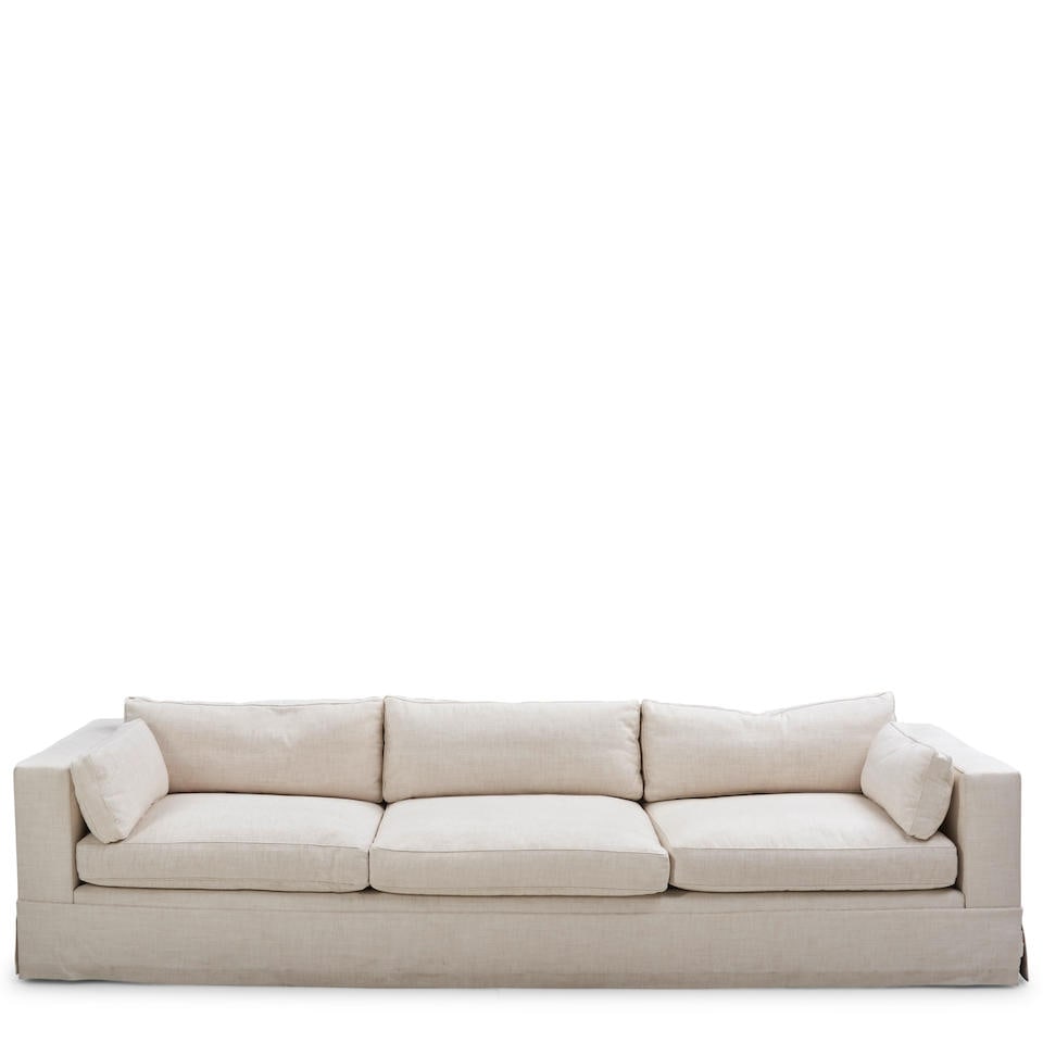 JONAS UPHOLSTERERS THREE-SEAT SOFA New York, New York, Jonas Fine Upholsterers, c. 2000, wood, l... (1 of 2)