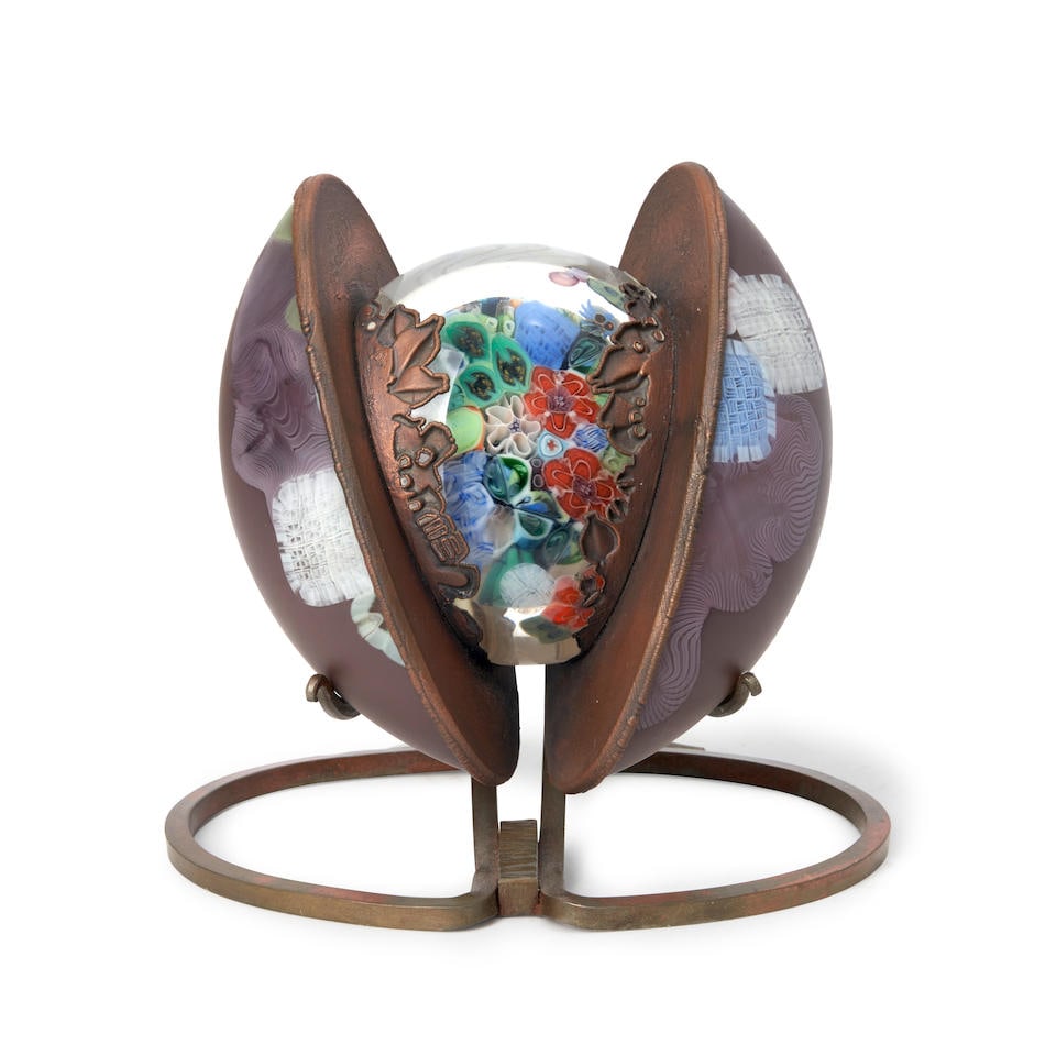 RICHARD RITTER (B. 1940) 'FLORAL CORE' SCULPTURE, Bakersfield, North Carolina, hand-blown glass ... (1 of 1)