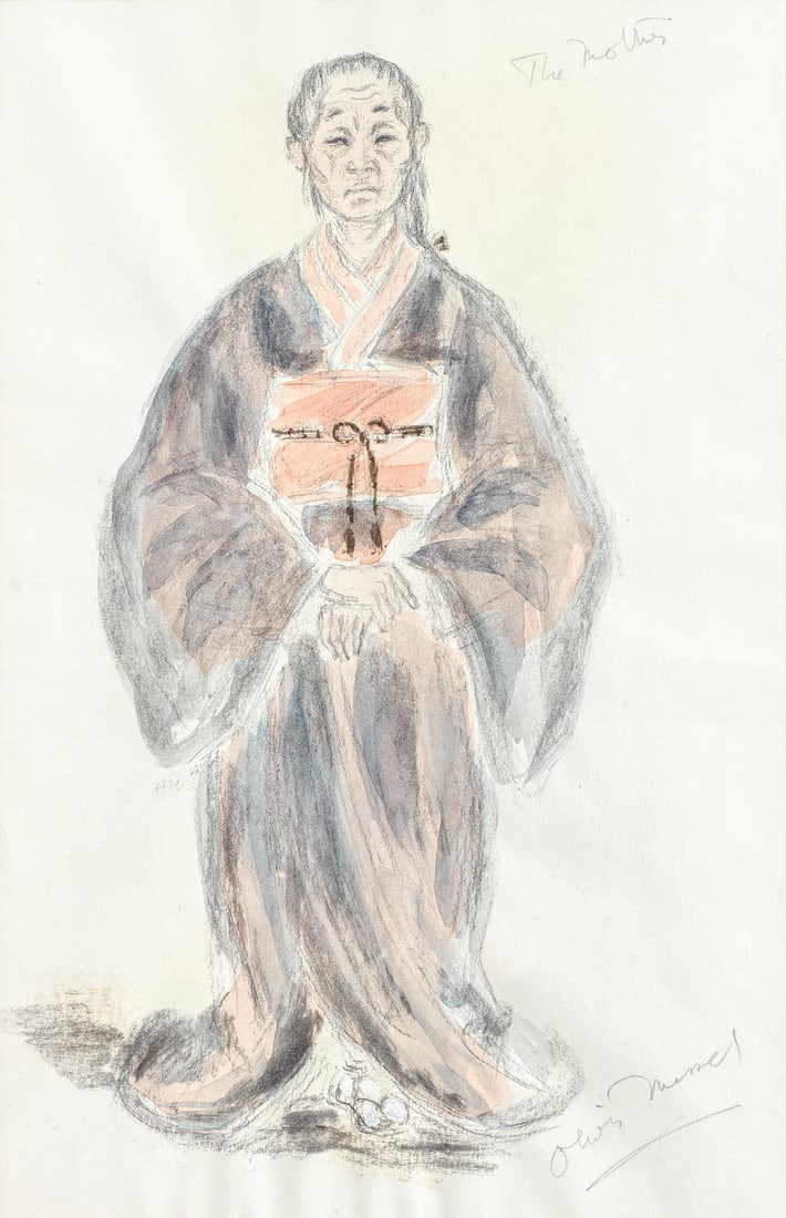 COSTUME DESIGN MESSEL (OLIVER) Design for the costume of 'The Mother', from the Music Box Theatr... (1 of 1)