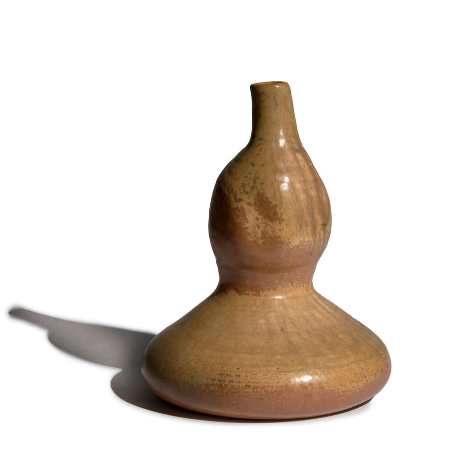 PAUL JEANNENEY (1861-1920) DOUBLE-GOURD VASE France, dated 1899, glazed stoneware, incised marks... (1 of 7)
