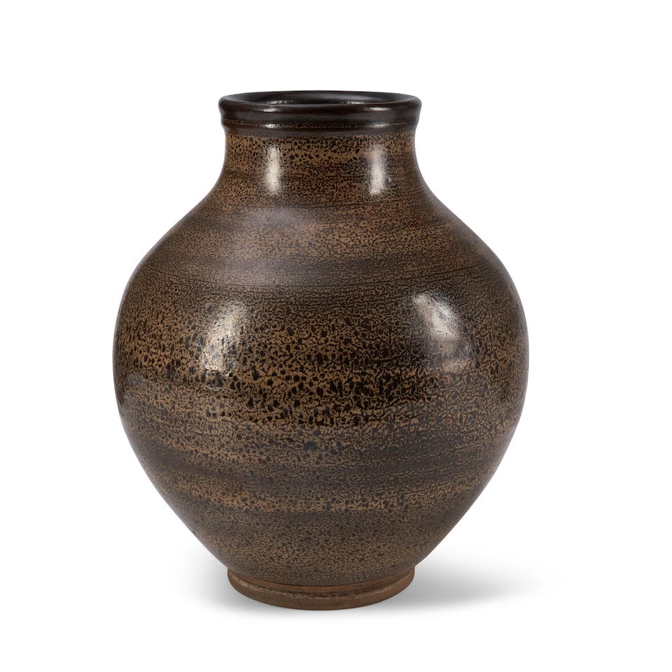 ÉMILE LENOBLE (1875-1940) VASE France, c. 1925, glazed stoneware, incised mark 'S 16,' impr...: ÉMILE LENOBLE (1875-1940) VASE France, c. 1925, glazed stoneware, incised mark 'S 16,' impressed artist's cypher, ht. 10 1/4 in. Lot to be sold without reserve. For further information on this lo