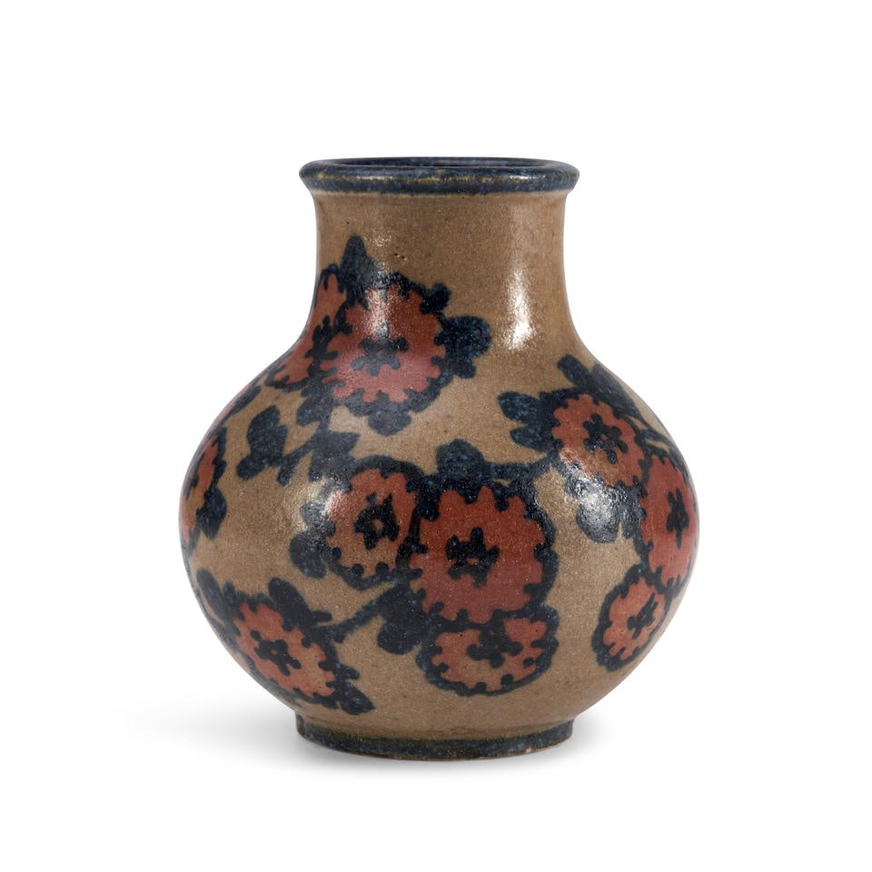 ÉMILE LENOBLE (1875-1940) VASE France, c. 1925, glazed stoneware, impressed mark, ht. 4 1/2...: ÉMILE LENOBLE (1875-1940) VASE France, c. 1925, glazed stoneware, impressed mark, ht. 4 1/2 in. Lot to be sold without reserve. For further information on this lot please visit Bonhams.com For fu