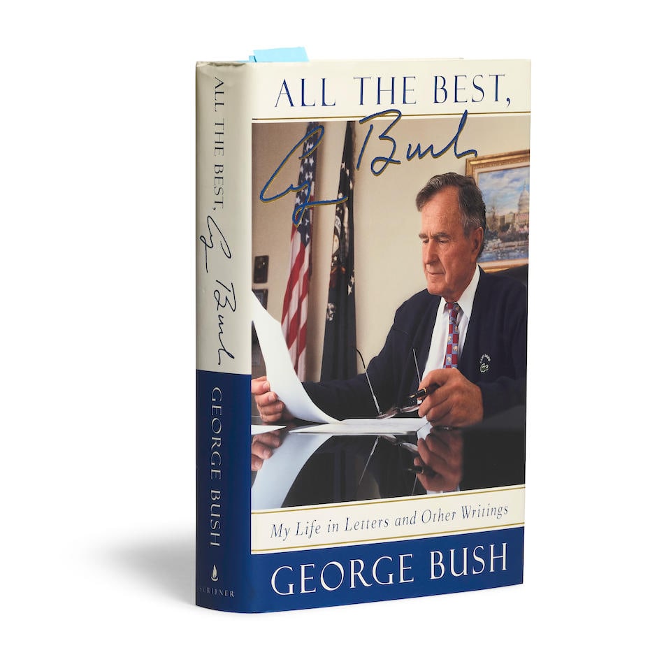 GEORGE H.W. BUSH'S MEMOIR INSCRIBED TO DIANNE FEINSTEIN BUSH, GEORGE HERBERT WALKER. 1924-2018. ...: GEORGE H.W. BUSH'S MEMOIR INSCRIBED TO DIANNE FEINSTEIN BUSH, GEORGE HERBERT WALKER. 1924-2018. All the Best. New York: Scribner, 1999. 8vo. Dust jacket. FIRST EDITION, with inscribed bookplate laid d