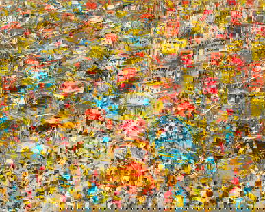 Ablade Glover (Ghanaian, born 1934) Untitled: Ablade Glover (Ghanaian, born 1934) Untitled signed and dated 'Glo/18' (lower right); inscribed 'H18/246 /50 x 40' (verso) oil on canvas 100.5 x 124.5cm (39 9/16 x 49in). Footnotes: Prov