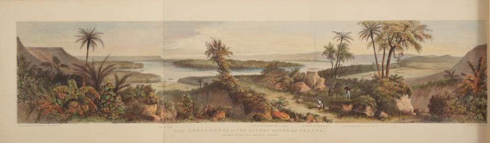'APPARENTLY ONLY A FEW COPIES WERE ISSUED COLORED.' ALLEN, WILLIAM. 1793-1864. Picturesque Views...: 'APPARENTLY ONLY A FEW COPIES WERE ISSUED COLORED.' ALLEN, WILLIAM. 1793-1864. Picturesque Views on the River Niger, Sketched During Lander's Last Visit in 1832-33. London: John Murray, Hodgson & Grav